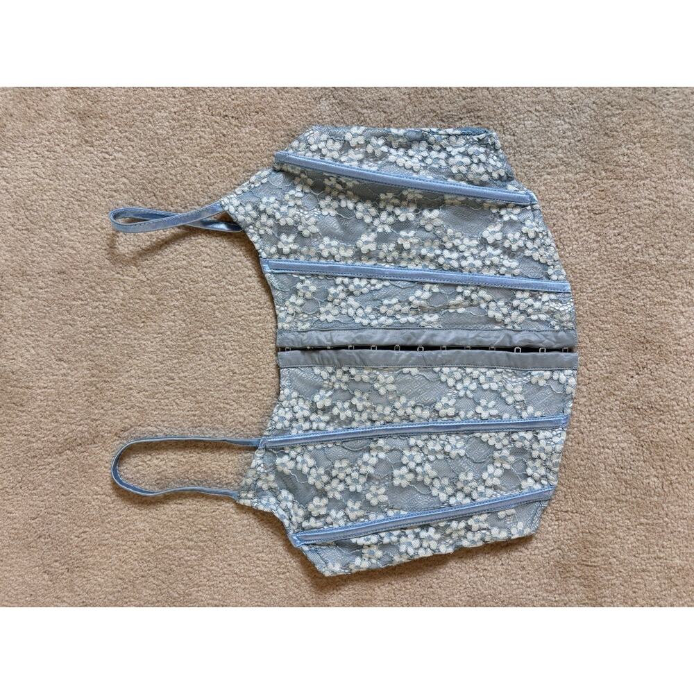 Cider Blue Floral Corset M
